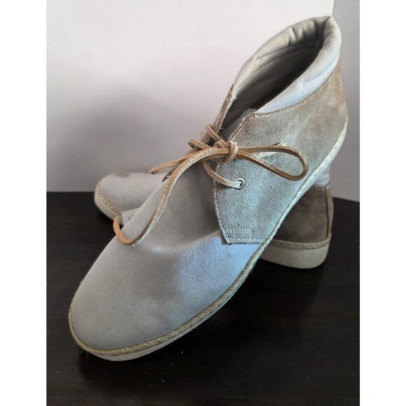 New Be Positive x Spence Chukka Boot Canvas Suede Cream Tan Size 44 (US 10.5)